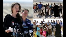 Angelina Jolie visita un campo de refugiados sirios en Azraq