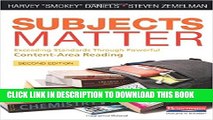 Collection Book Subjects Matter, Second Edition: Exceeding Standards Through Powerful Content-Area