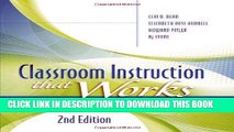 New Book Classroom Instruction That Works: Research-Based Strategies for Increasing Student