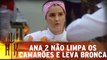 Ana 2 não limpa os camarões e leva bronca