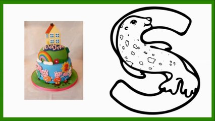 peppa pig cake ABC alphabet phonics rhymes