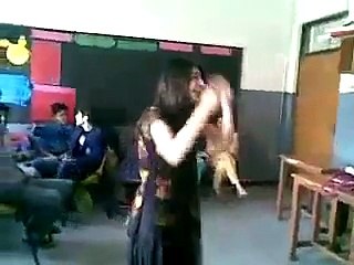 Lahore College girl Dancing in Class Room