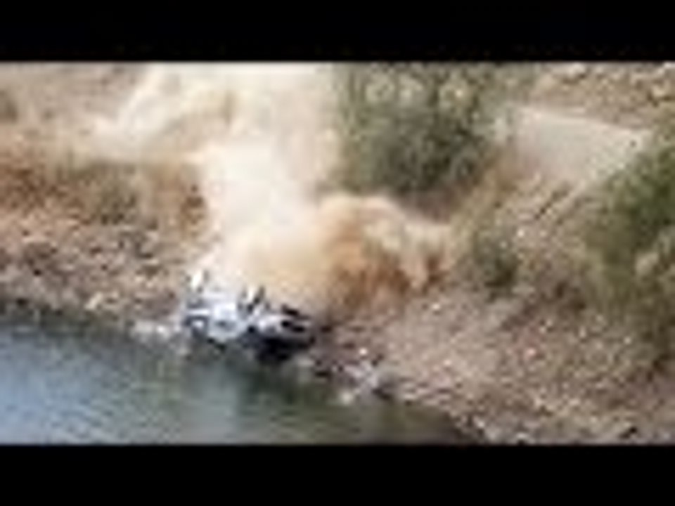 CRASHED WRC Car Barrel Rolled Into A Lake 2015