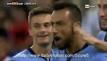 1-2 Fabio Quagliarella Goal HD -  AS Roma 1 - 2 Sampdoria SA 11-9-2016