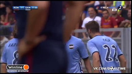 1-1 Luis Muriel Equalizer Goal HD - AS Roma 1-1 Sampdoria - Italy - Serie A 11.09.2016 HD