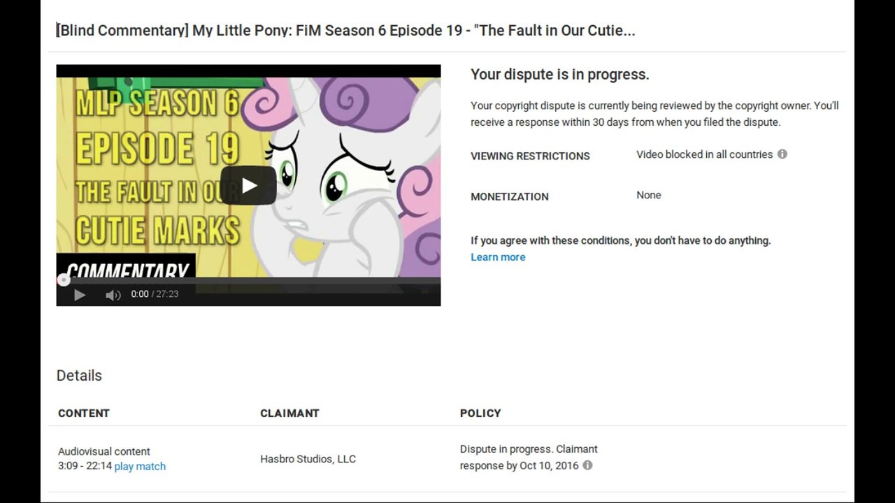[Blind Commentary] My Little Pony FiM S6 Episode 19    'The Fault in Our Cutie Marks'