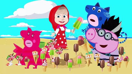 Masha and the Bear Cry When Her Got Very Fat Because She Eat Too Much Ice Cream