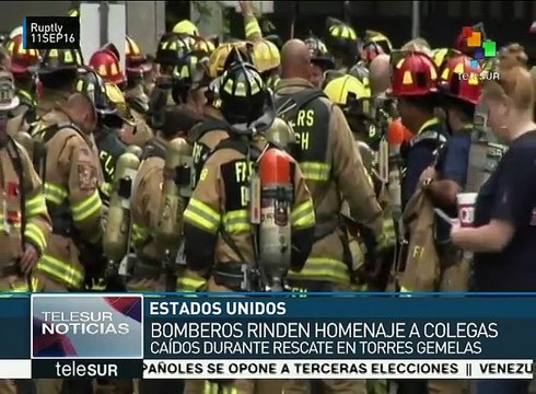 EE.UU.: miles de bomberos rinden homenaje a colegas caídos el 11S