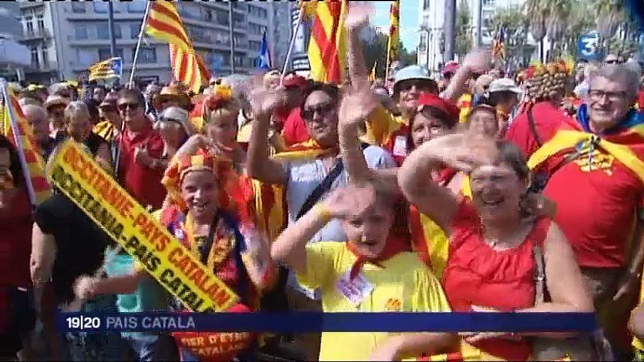 Si Al Pais Català i No A Occitania-Manifestacio Perpinyà 10-09-2016-JT Local 19-20 - Pais Catala_France 3_2016_09_10_