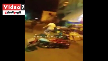 لحظة هروب عجل قبل ساعات من ذبحه بدمياط