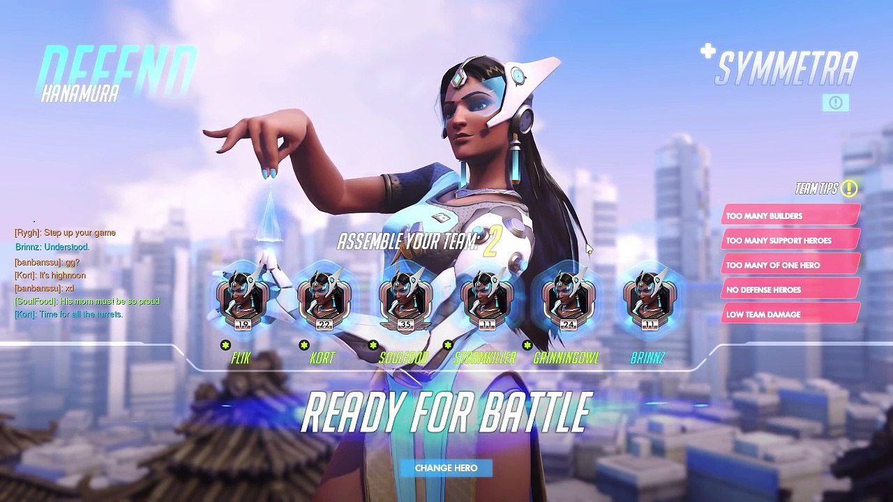 Overwatch - 6 Symmetra Means All The Turrets !