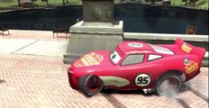 Disney Cars 2 Pixar with Superhero Spiderman Lightning McQueen Car Crash Testing & Nursery Rhymes