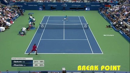 Stan Wawrinka beats Novak Djokovic in the final of a Grand Slam event for the second time.