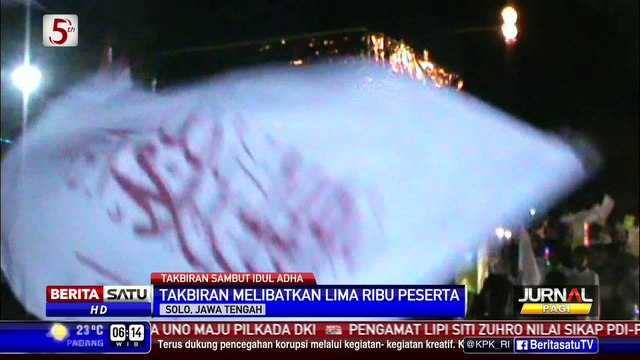 Ribuan Warga Solo Gelar Takbir Keliling Menyambut Iduladha