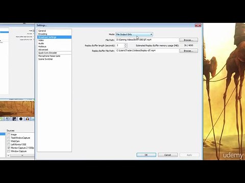 Open Broadcaster Software Part 3 - Broadcast Settings