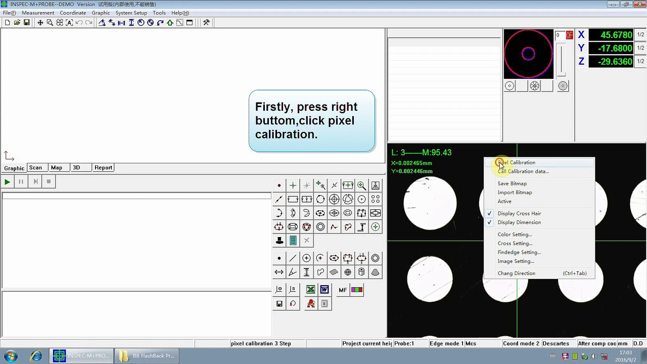 Calibrate the Measuring Software