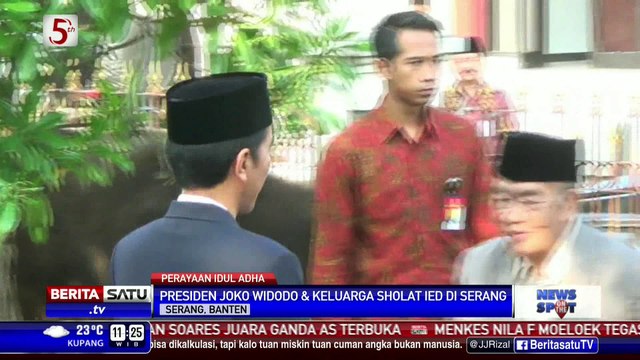 Presiden Jokowi Salat Idul Adha di Serang