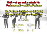 Please Mr Postman Beatles best karaoke instrumental lyrics chords