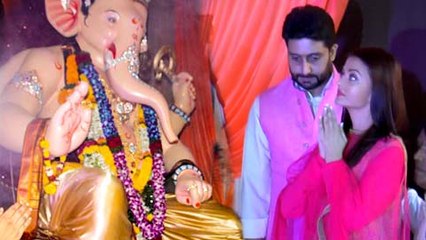 Aishwarya Rai, Abhishek Bachchan Perform Ganesh Aarti