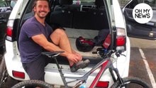 Il fait une chute de vélo et son téléphone prend feu sur lui !