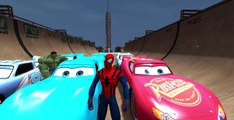 The Hulk Smash & Amazing Spiderman Nursery Rhymes with Lightning McQueen Blue Colors Dinoco Cars