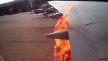 Il filme le réacteur de son avion prendre feu au décollage !