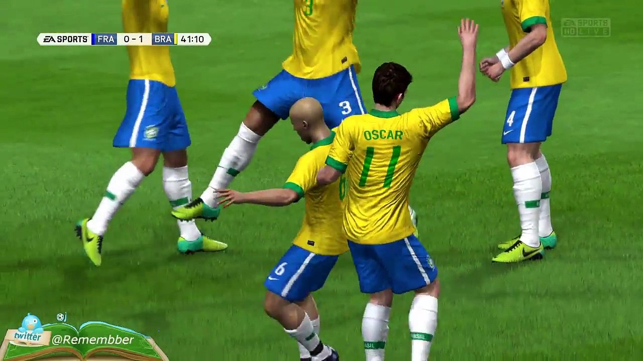 Roberto Carlos Best Goal - Free Kick Goal vs France (1997) Fifa 14 version RTG