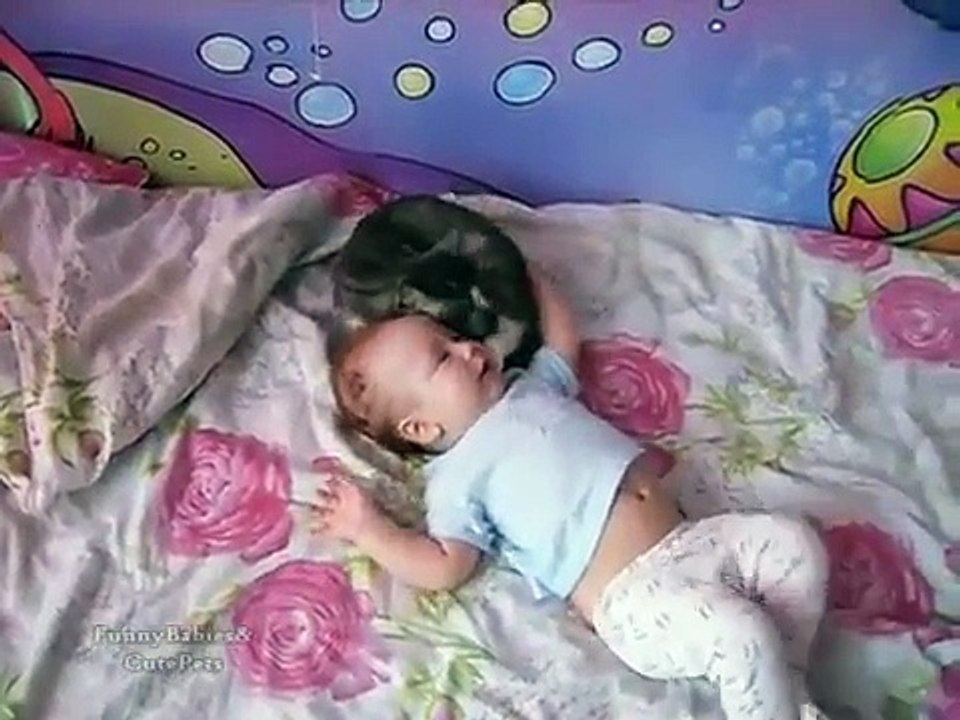 Reaction Incroyable D Un Chat Qui Vient Consoler Un Bebe En Pleurs Video Dailymotion