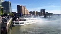 Un bateau vient se crasher sur les quais de Londres
