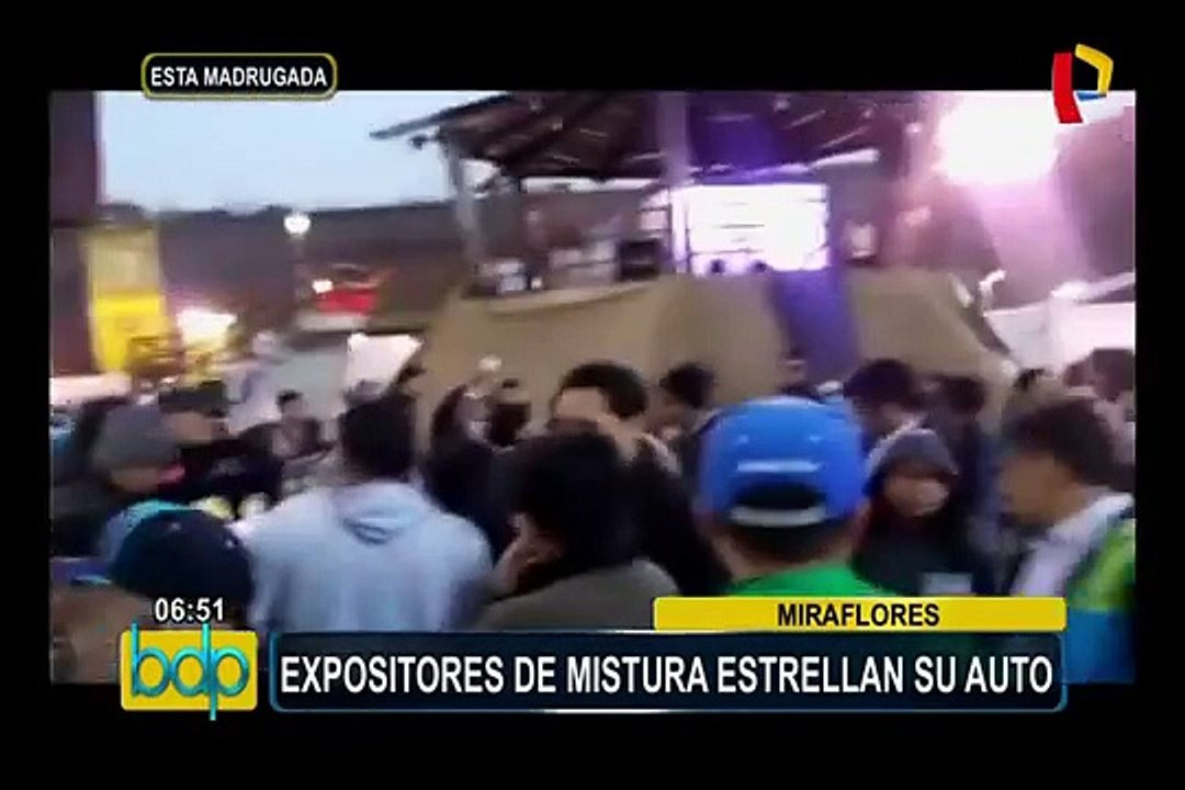 Miraflores: expositores de Mistura salvan de morir en choque vehicular