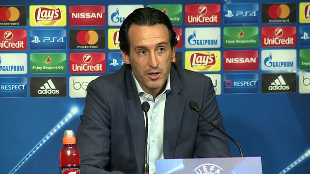 C1 Paris SG - Arsenal: conférence d'avant match de Unai Emery