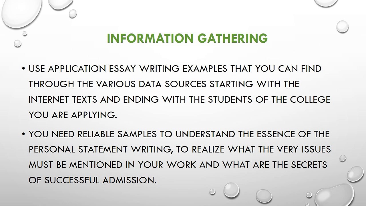 Personal Statement Essay Writing For the College Admission