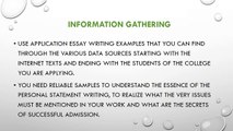 Personal Statement Essay Writing For the College Admission