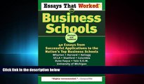 behold  Essays That Worked for Business Schools: 40 Essays from Successful Applications to the