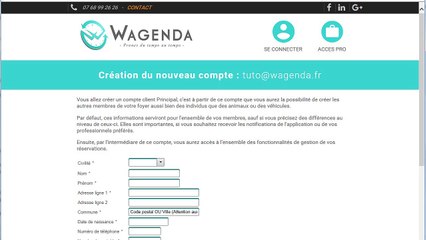 Wagenda comment créer un compte utilisateur