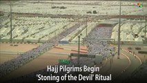 Hajj Pilgrims Begin Stoning of the Devil Ritual
