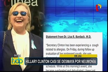 Descargar video: EEUU: Hillary Clinton padece neumonía