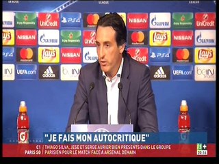 Vidéo - UNAI EMERY : "Conférence de presse  Ligue des Champions contre ARSENAL"