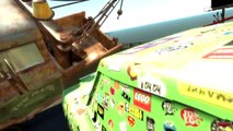 Tow Mater VS Chick Hicks Disney car Pixar Stunt Speedway Park by onegamesplus