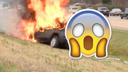 Facebook Creates Slideshow For Death-Defying CAR WRECK!