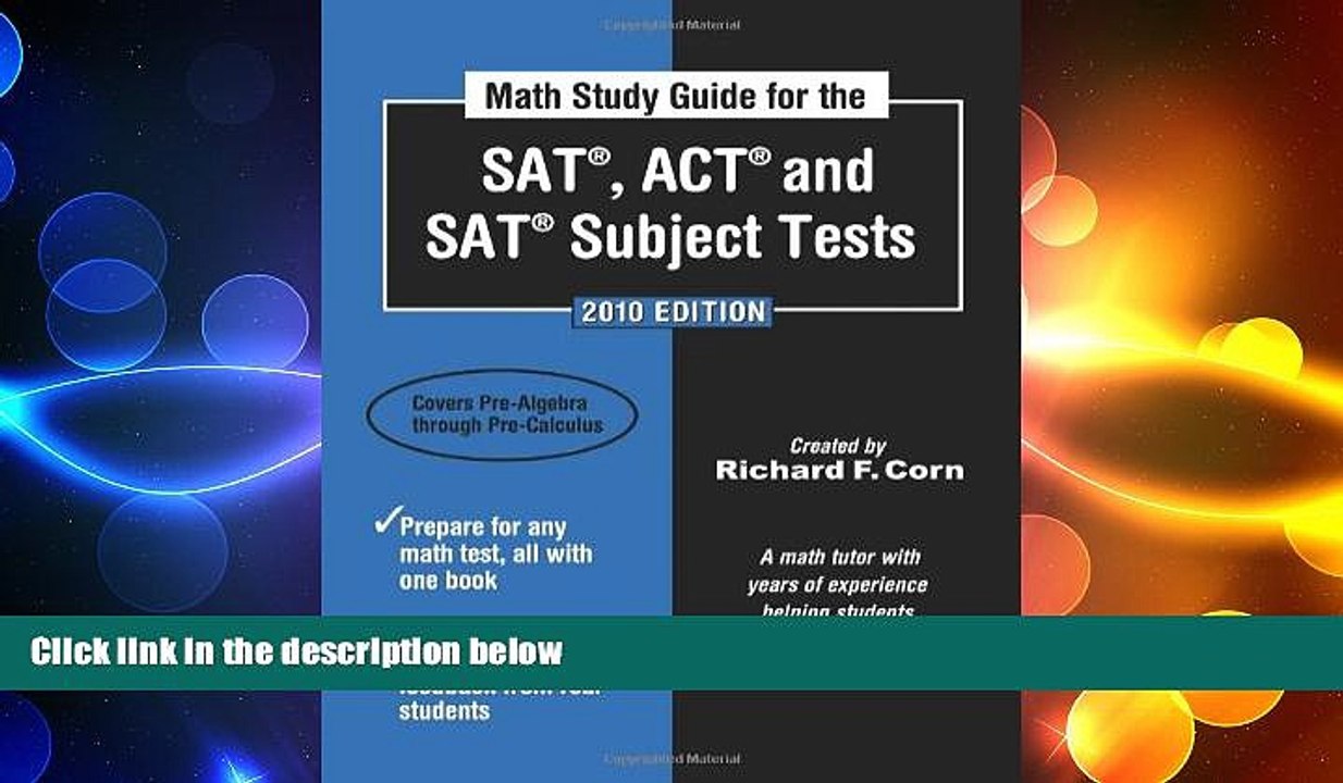 there is  Math Study Guide for the SATÂ®, ACTÂ®, and SATÂ® Subject Tests - 2010 Edition (Math