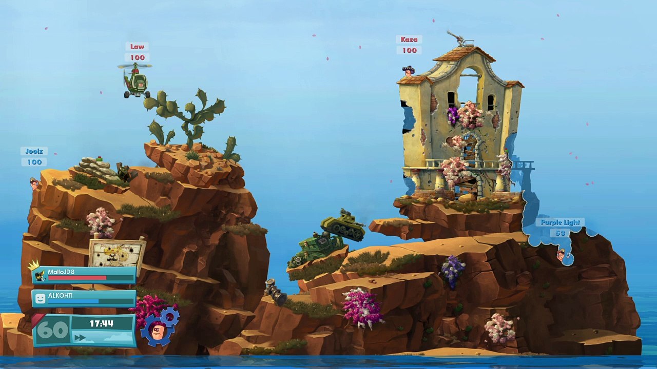 Worms W.M.D - Gameplay 1 vs 1 contre l'IA