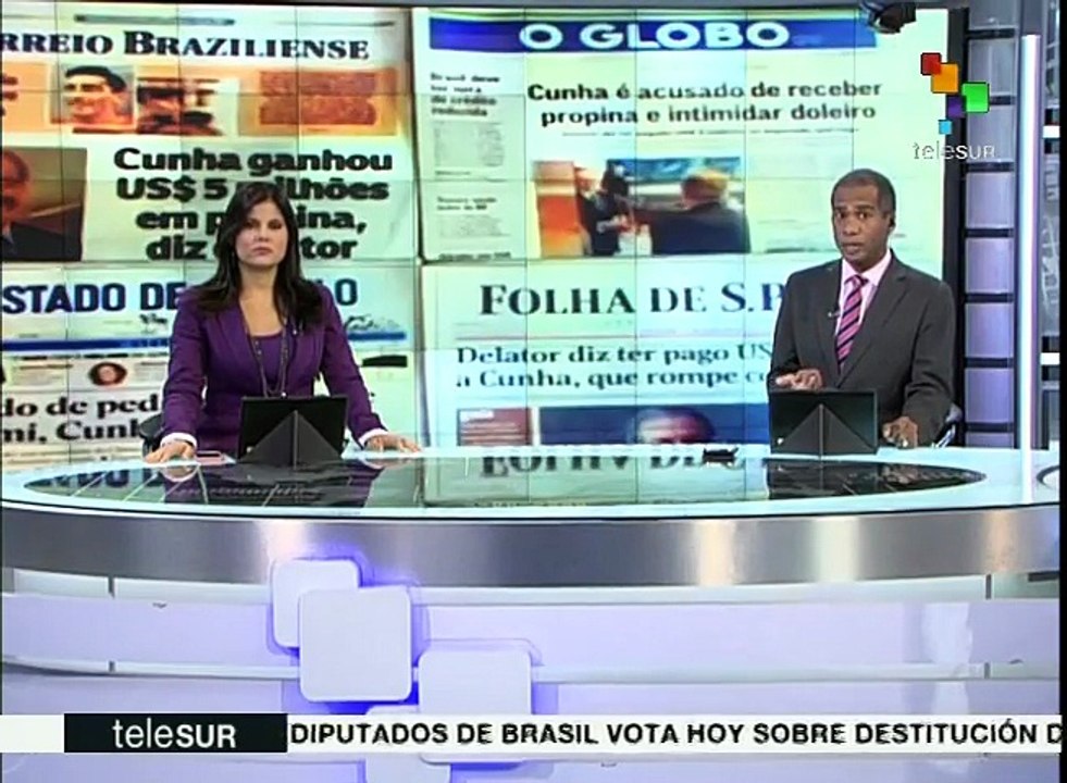 Brasil: diputados votarán por la destitución de Eduardo Cunha