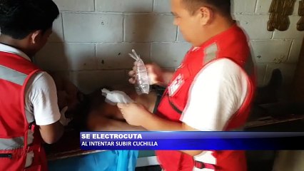 Se electrocuta al intentar subir cuchilla