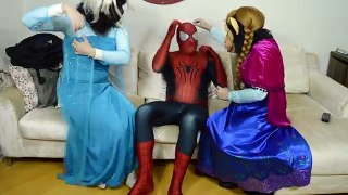Frozen Elsa & Anna Becomes Monkey w- Spiderman, Joker, Maleficent - Superheroes Movie In Real Life