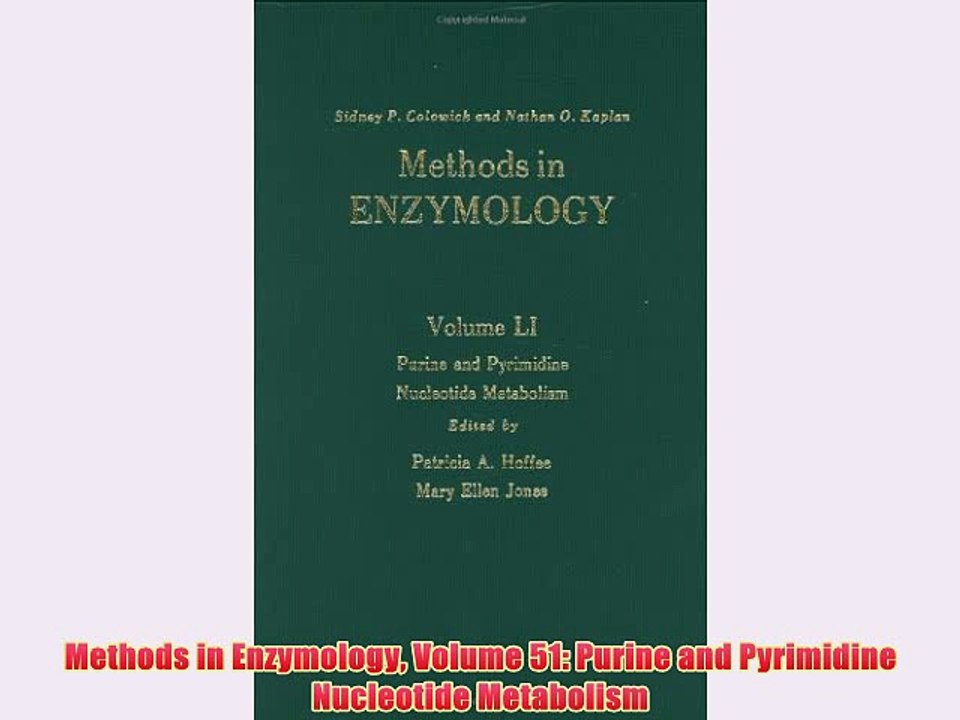 [PDF] Methods in Enzymology Volume 51: Purine and Pyrimidine Nucleotide Metabolism Popular