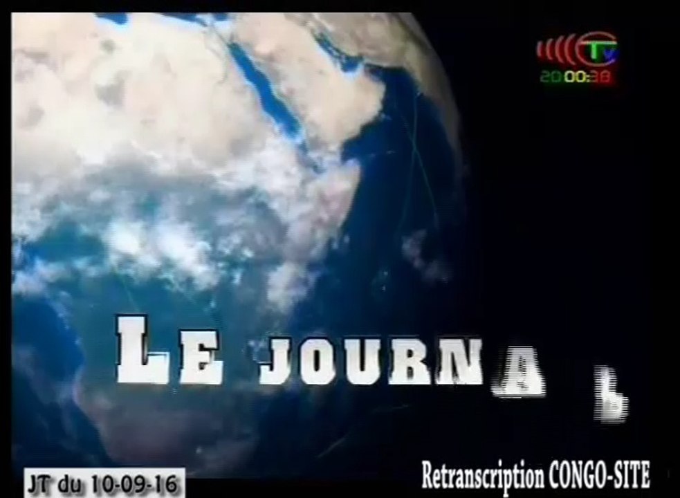 Journal de 20h TVCongo du samedi 10 septembre 2016 -By Congo-Site