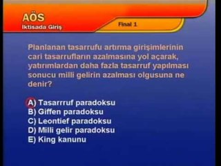 1. Sınıf İktisada Giriş Deneme Sınavı 1