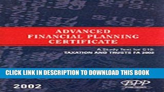 [PDF] Advanced Financial Planning Certificate - G10: Taxation and Trusts Fa 2001: Study Text