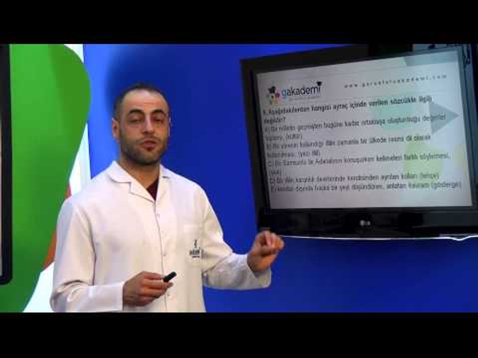 9. Sınıf Dil ve Anlatım Görüntülü Eğitim Seti Soru Çözümleri